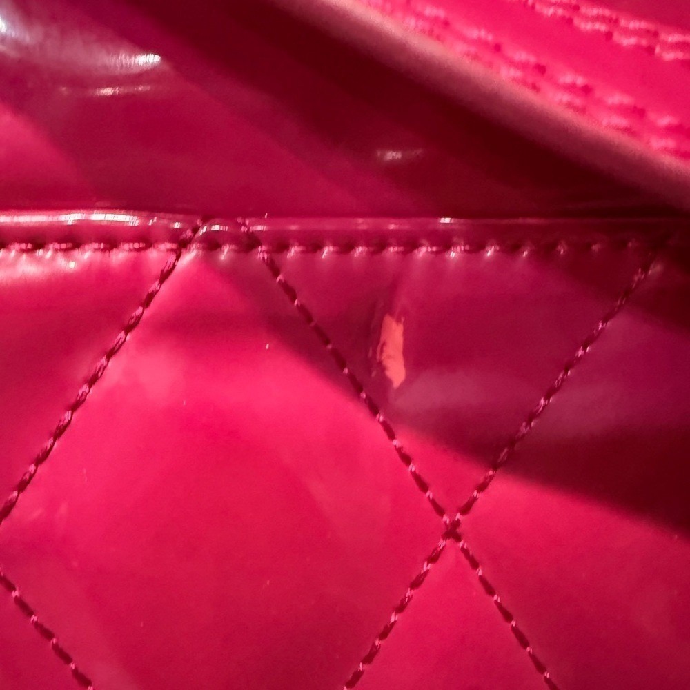 Coach Poppy Liquid Gloss Hot Pink Quilted Tote Crossbody Shoulder Bag Y2K - Picture 9 of 10